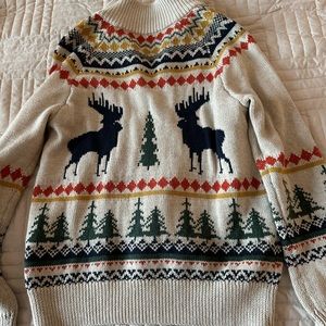 Crewcuts boys fair isle half zip sweater size 8-9 - like new